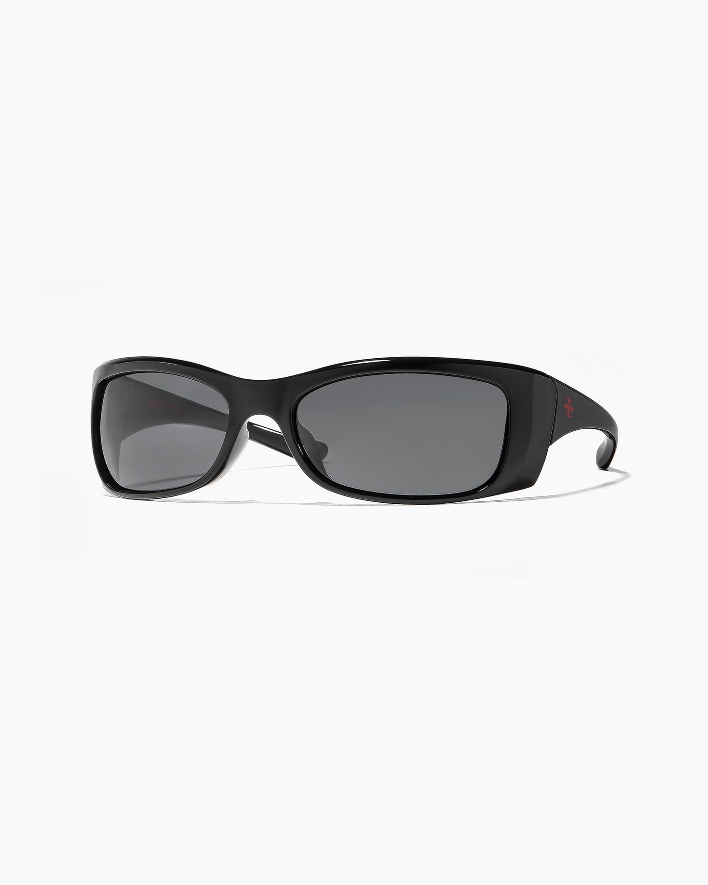 Sabotage Polished Black polarized sunglasses close up front view