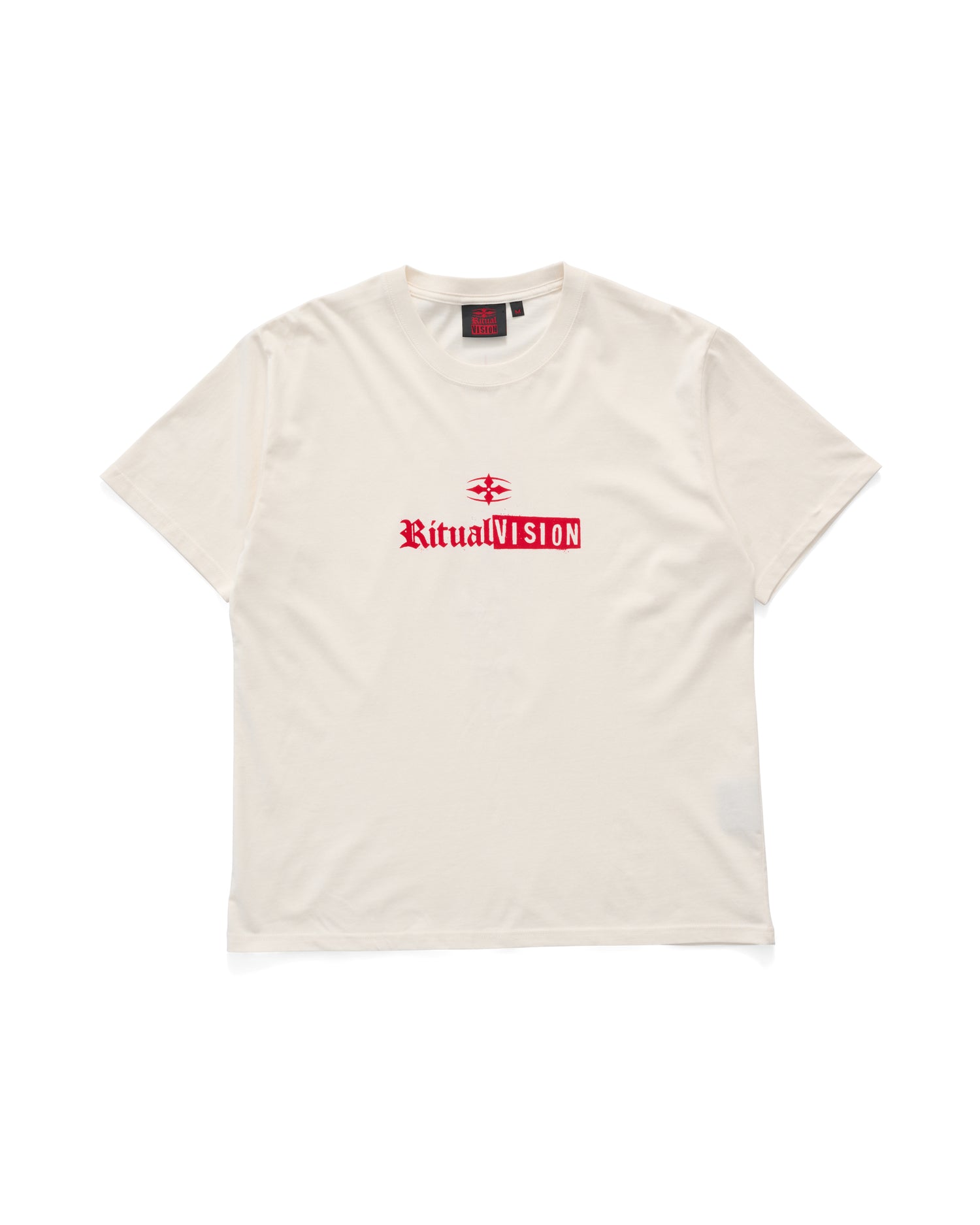 STACKED SS TEE - Vintage White