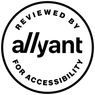 Reviewed by allyant for accessibility logo 